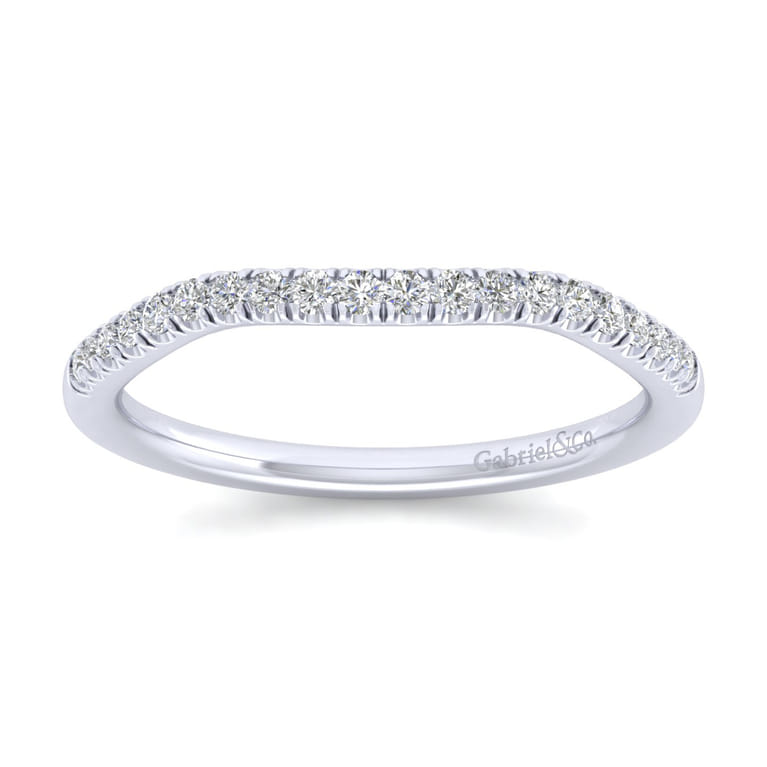 14K White Gold Matching Wedding Band - 0.14 ct - Shot 4