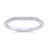 14K White Gold Matching Wedding Band - 0.14 ct