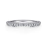 14K White Gold Matching Wedding Band - 0.14 ct