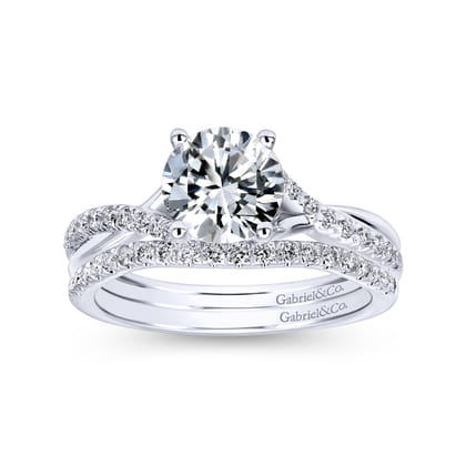 14K White Gold Matching Wedding Band