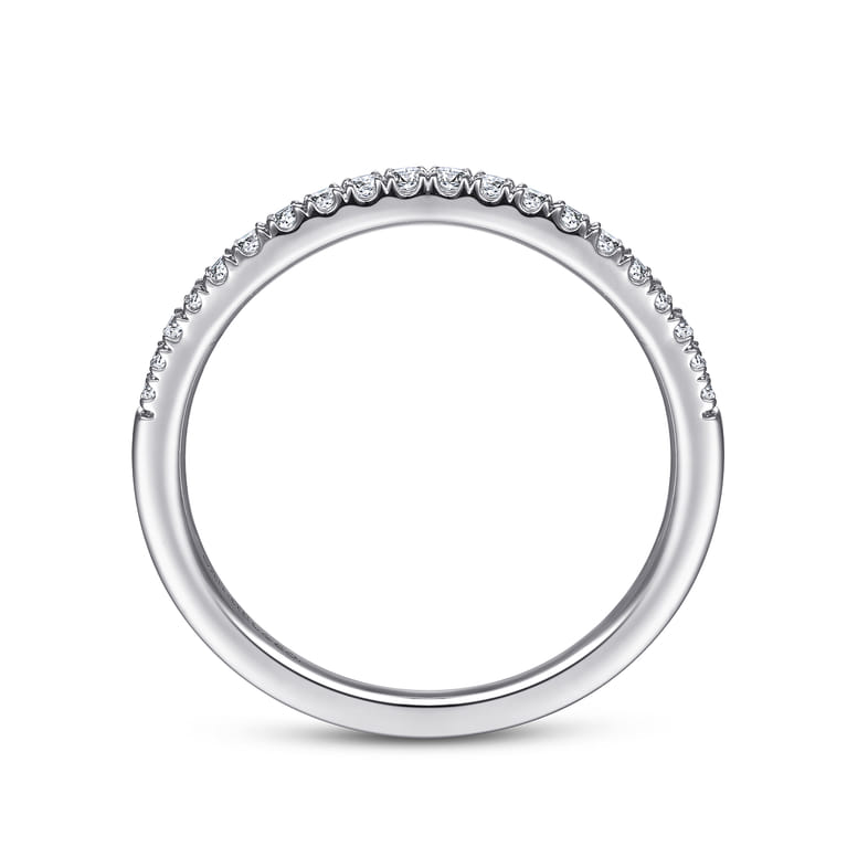 14K White Gold Matching Wedding Band - 0.14 ct - Shot 2