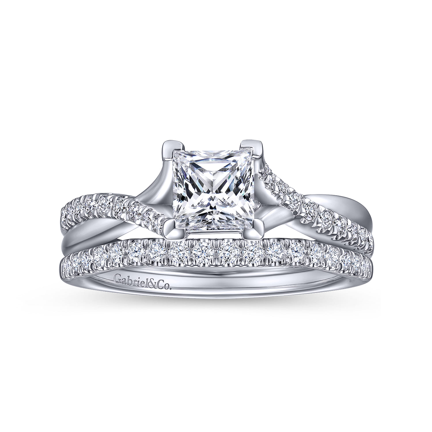 14K White Gold Matching Wedding Band - 0.14 ct - Shot 3