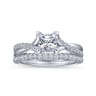 14K White Gold Matching Wedding Band - 0.14 ct