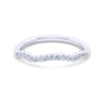 14K White Gold Matching Wedding Band - 0.16 ct
