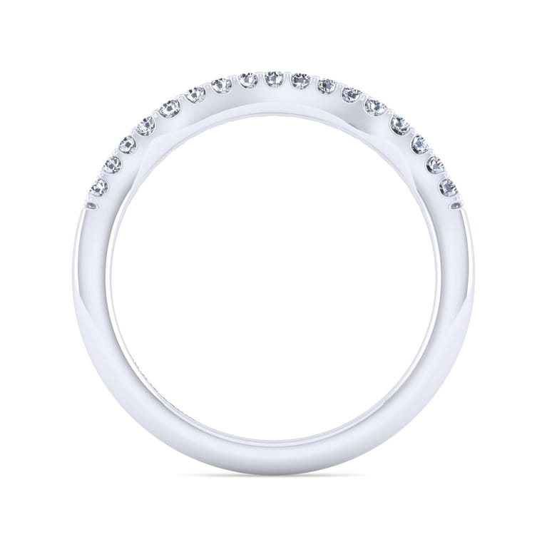 14K White Gold Matching Wedding Band - 0.16 ct - Shot 2
