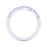 14K White Gold Matching Wedding Band - 0.16 ct