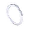 14K White Gold Matching Wedding Band - 0.16 ct
