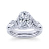 14K White Gold Matching Wedding Band - 0.16 ct