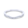 14K White Gold Matching Wedding Band - 0.16 ct