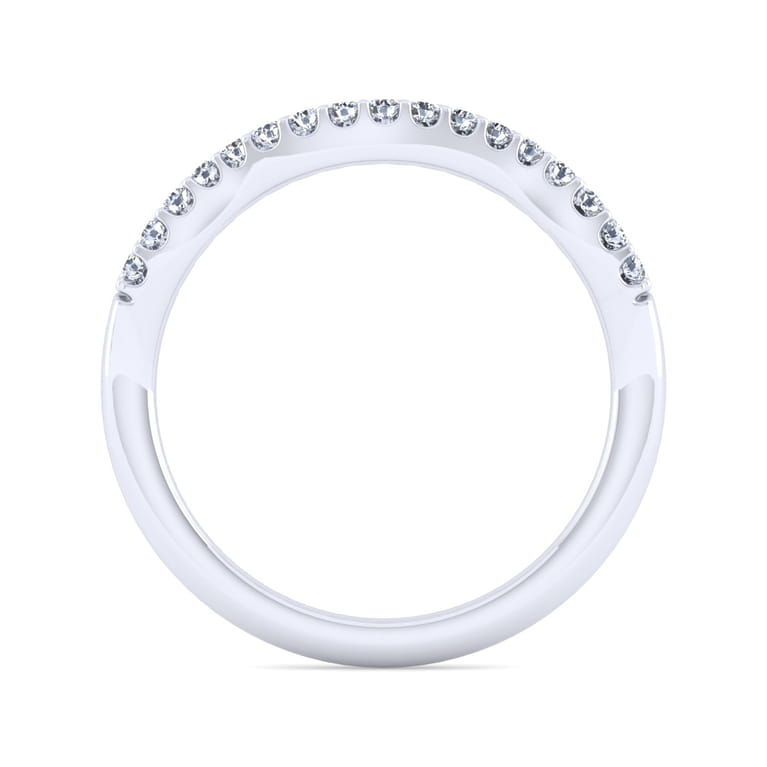 14K White Gold Matching Wedding Band - 0.16 ct - Shot 2