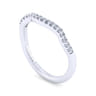 14K White Gold Matching Wedding Band - 0.16 ct