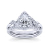 14K White Gold Matching Wedding Band - 0.16 ct