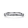 14K White Gold Matching Wedding Band - 0.12 ct