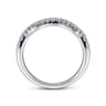 14K White Gold Matching Wedding Band - 0.12 ct