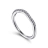 14K White Gold Matching Wedding Band - 0.12 ct