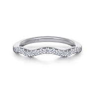 14K White Gold Matching Wedding Band