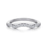 14K White Gold Matching Wedding Band - 0.19 ct