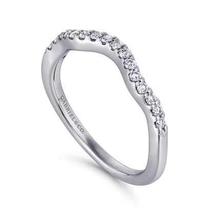 14K White Gold Matching Wedding Band
