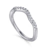 14K White Gold Matching Wedding Band - 0.19 ct