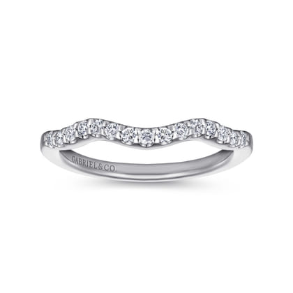 14K White Gold Matching Wedding Band