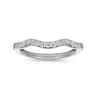 14K White Gold Matching Wedding Band - 0.19 ct