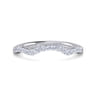 14K White Gold Matching Wedding Band - 0.22 ct