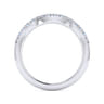 14K White Gold Matching Wedding Band - 0.22 ct