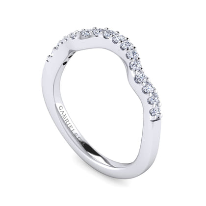 14K White Gold Matching Wedding Band