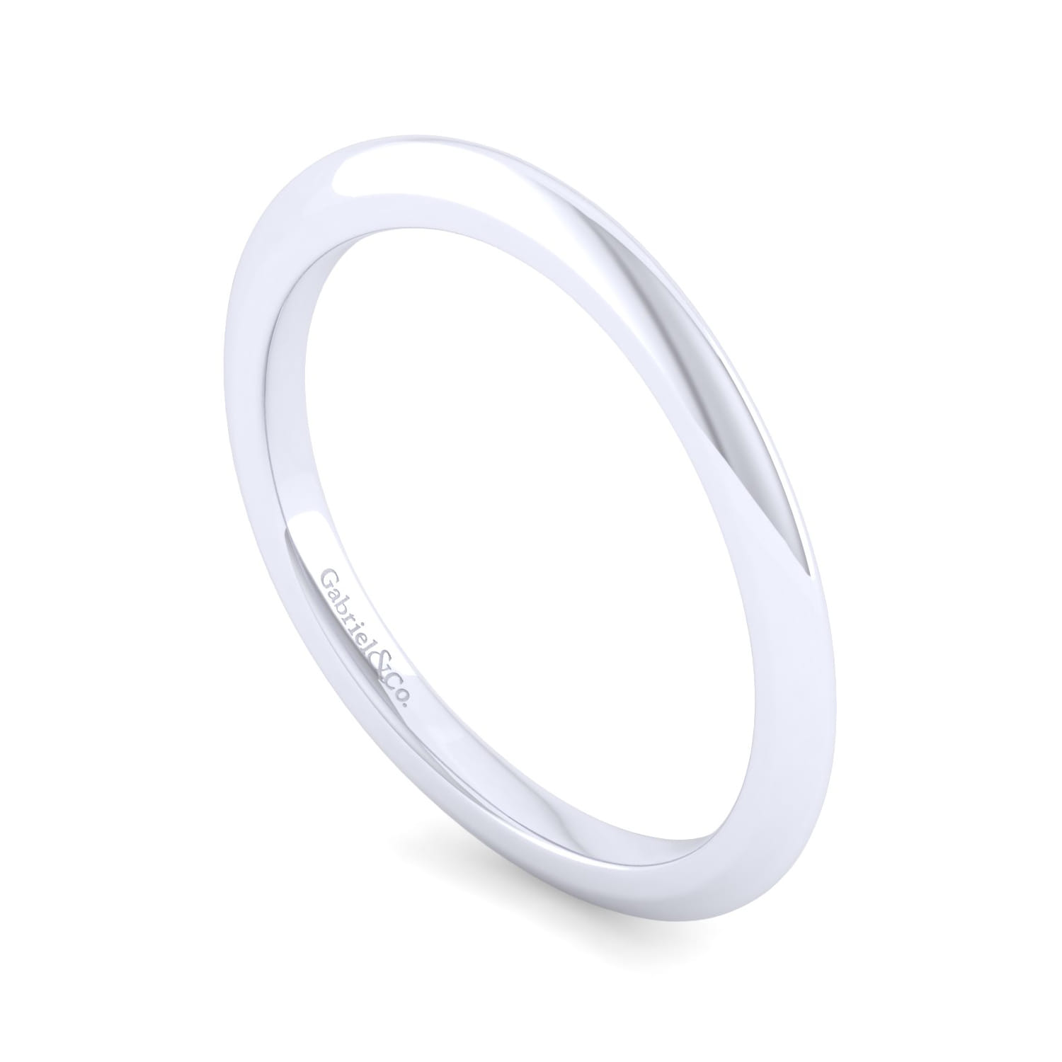 14K White Gold Matching Wedding Band - Shot 3