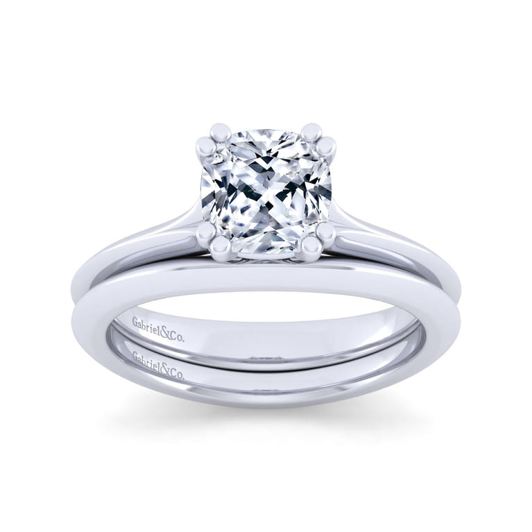 14K White Gold Matching Wedding Band - Shot 4