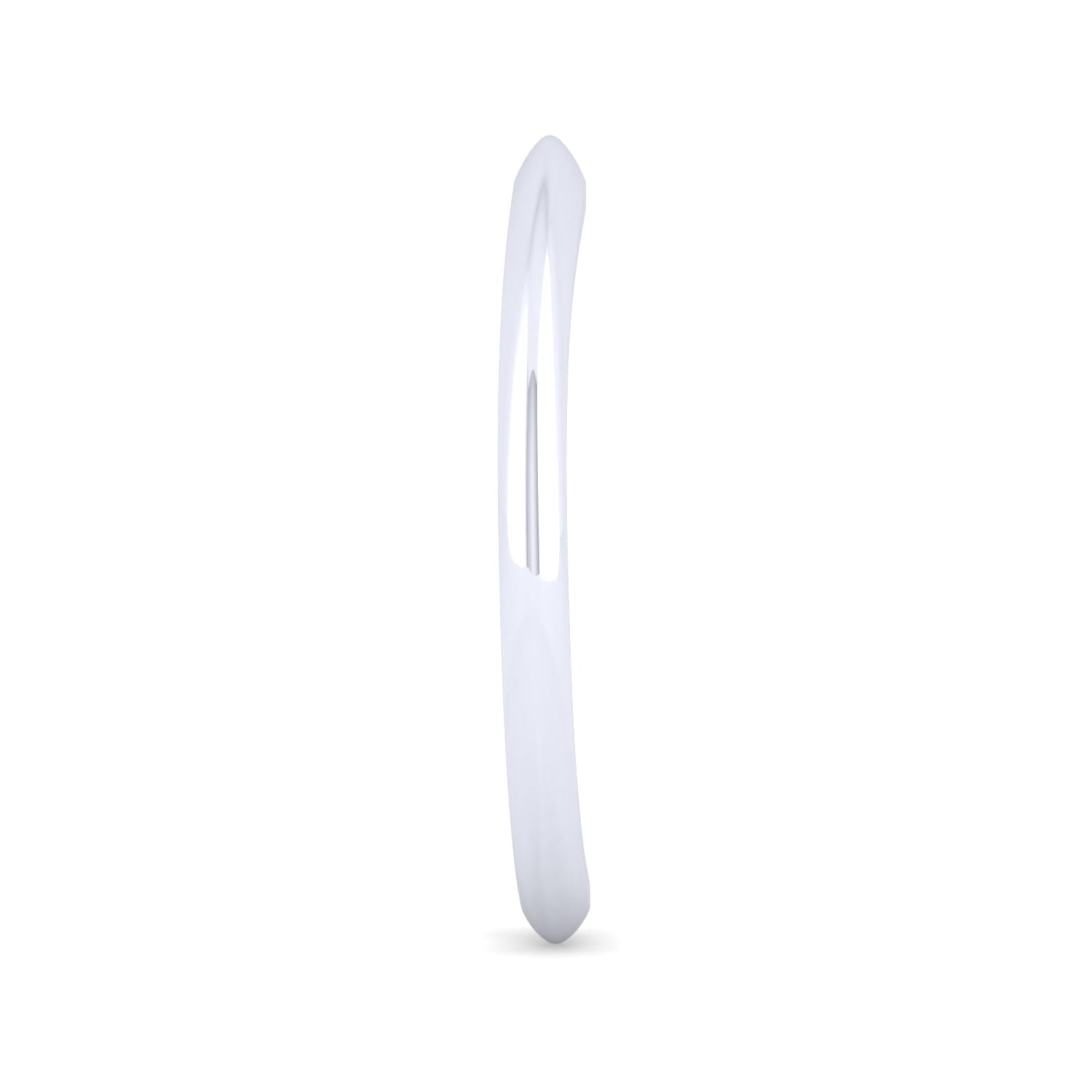 14K White Gold Matching Wedding Band - Shot 4