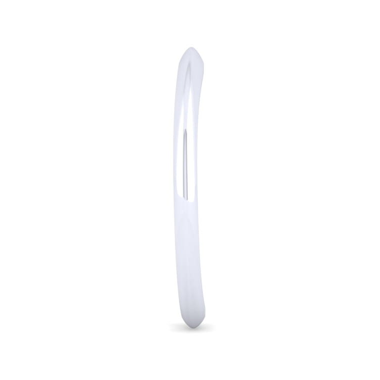 14K White Gold Matching Wedding Band - Shot 5