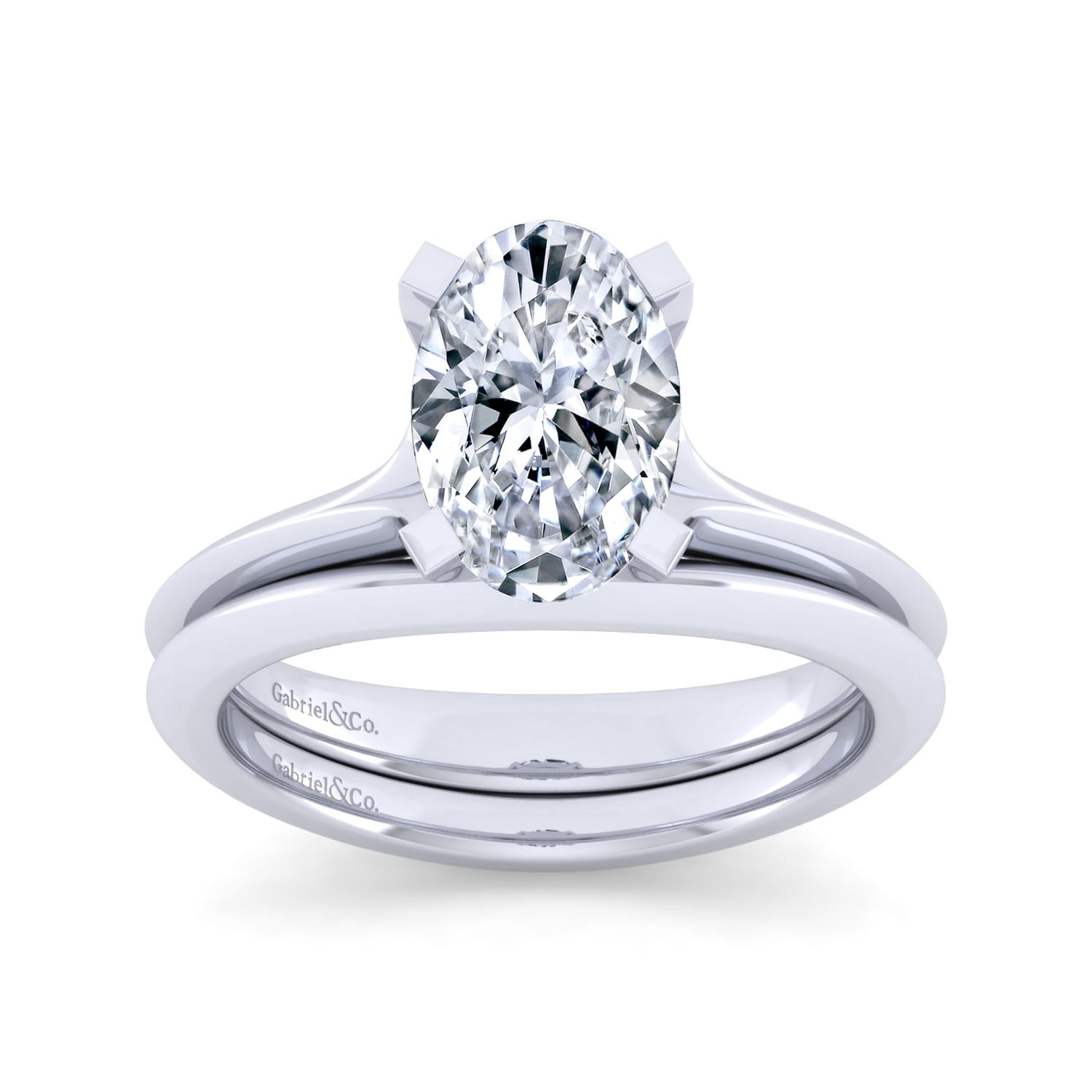 14K White Gold Matching Wedding Band - Shot 4