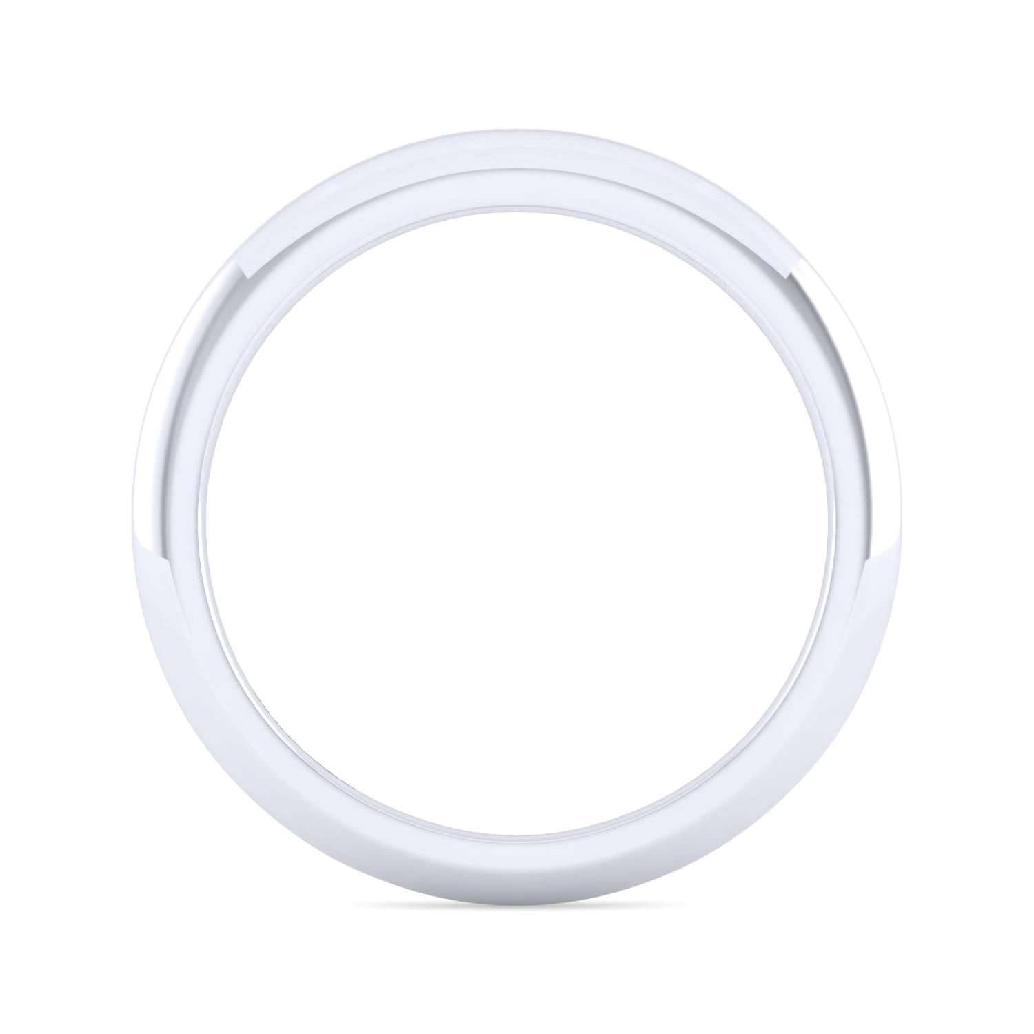 14K White Gold Matching Wedding Band - Shot 2