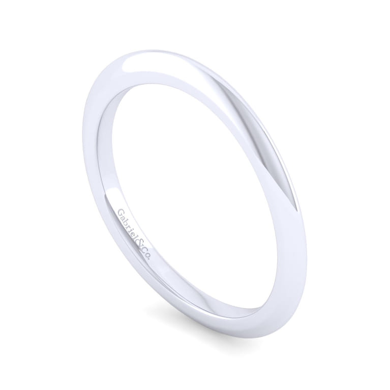 14K White Gold Matching Wedding Band - Shot 3