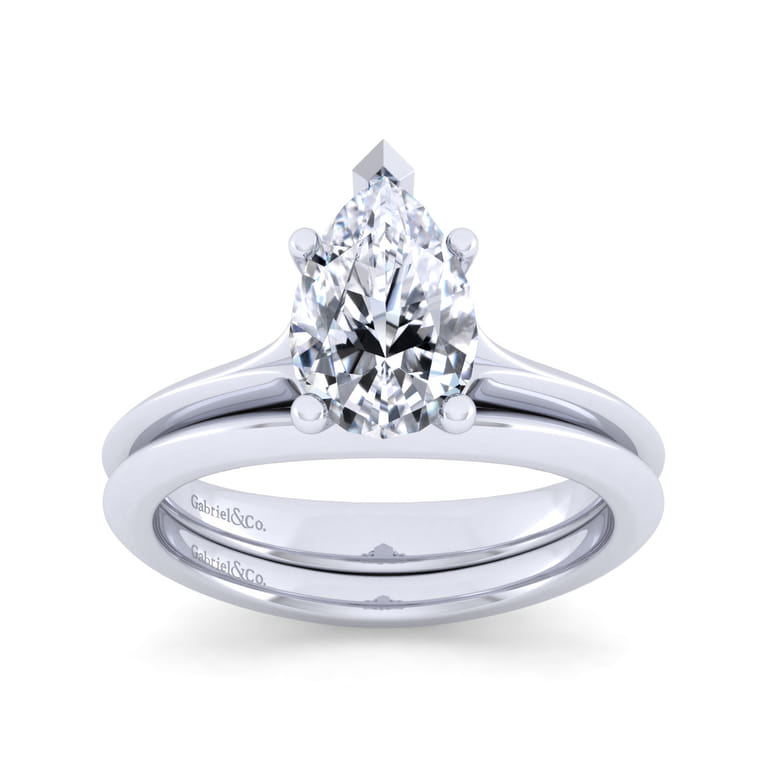 14K White Gold Matching Wedding Band - Shot 4