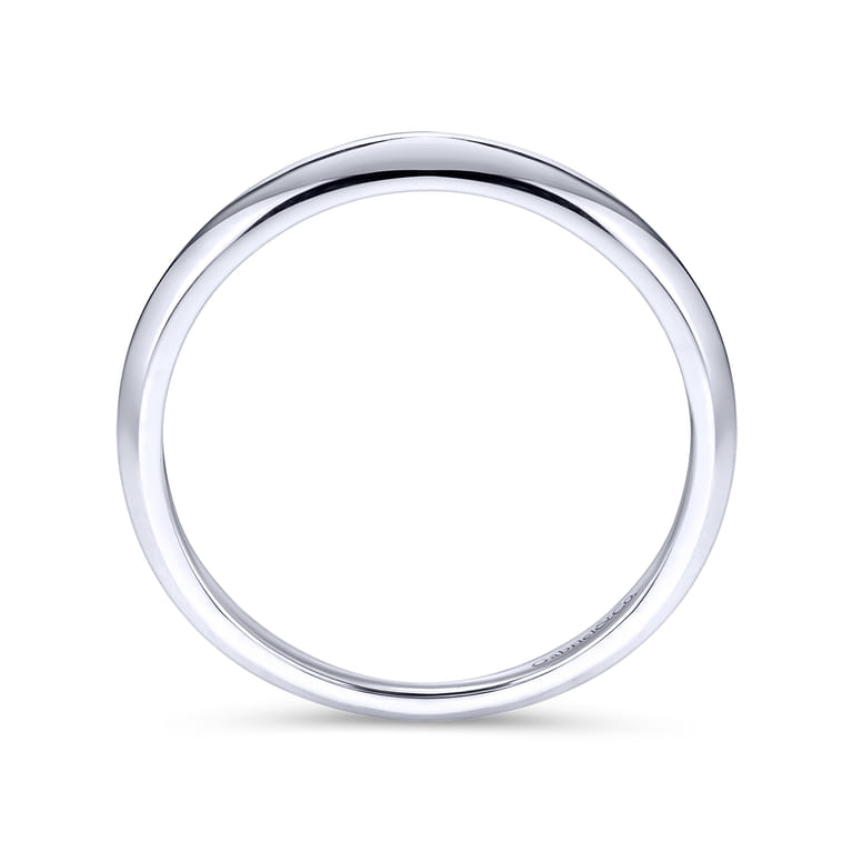 14K White Gold Matching Wedding Band - Shot 2