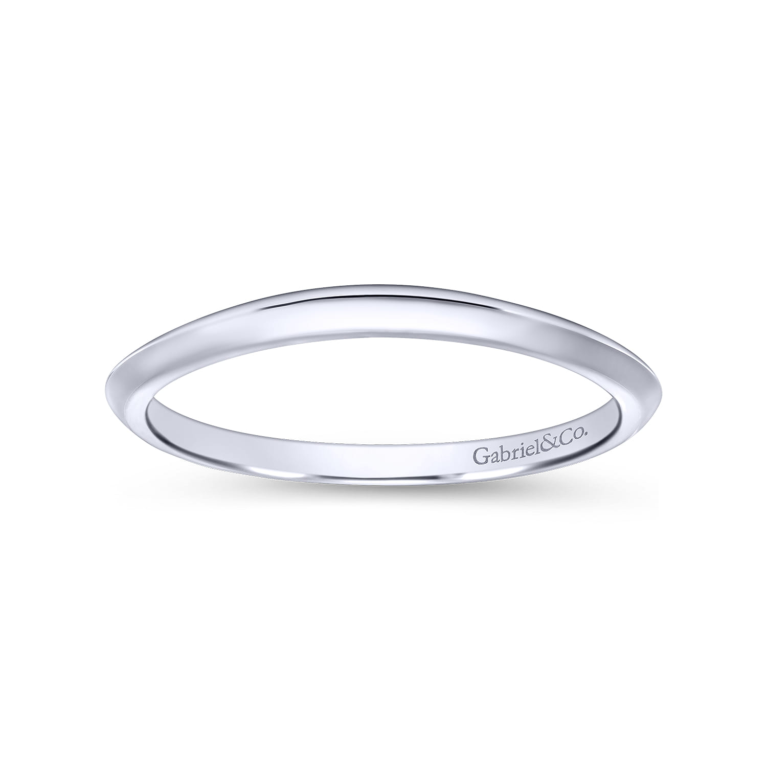 14K White Gold Matching Wedding Band - Shot 5