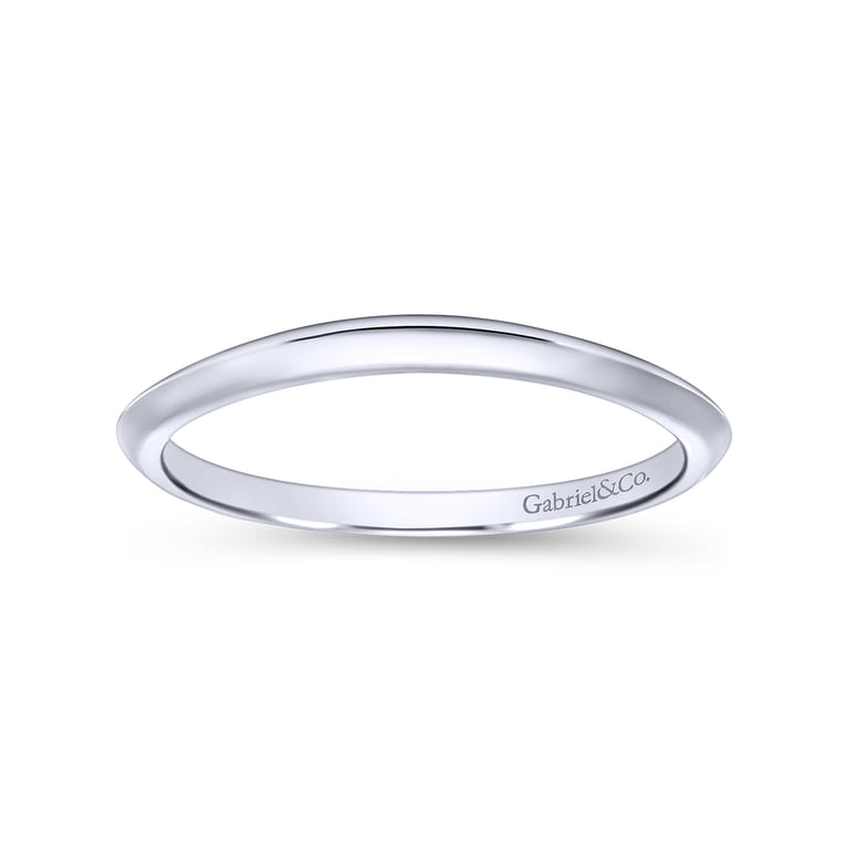 14K White Gold Matching Wedding Band - Shot 5