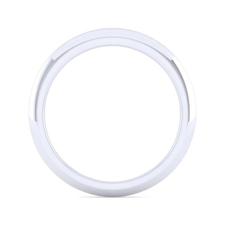 14K White Gold Matching Wedding Band - Shot 2