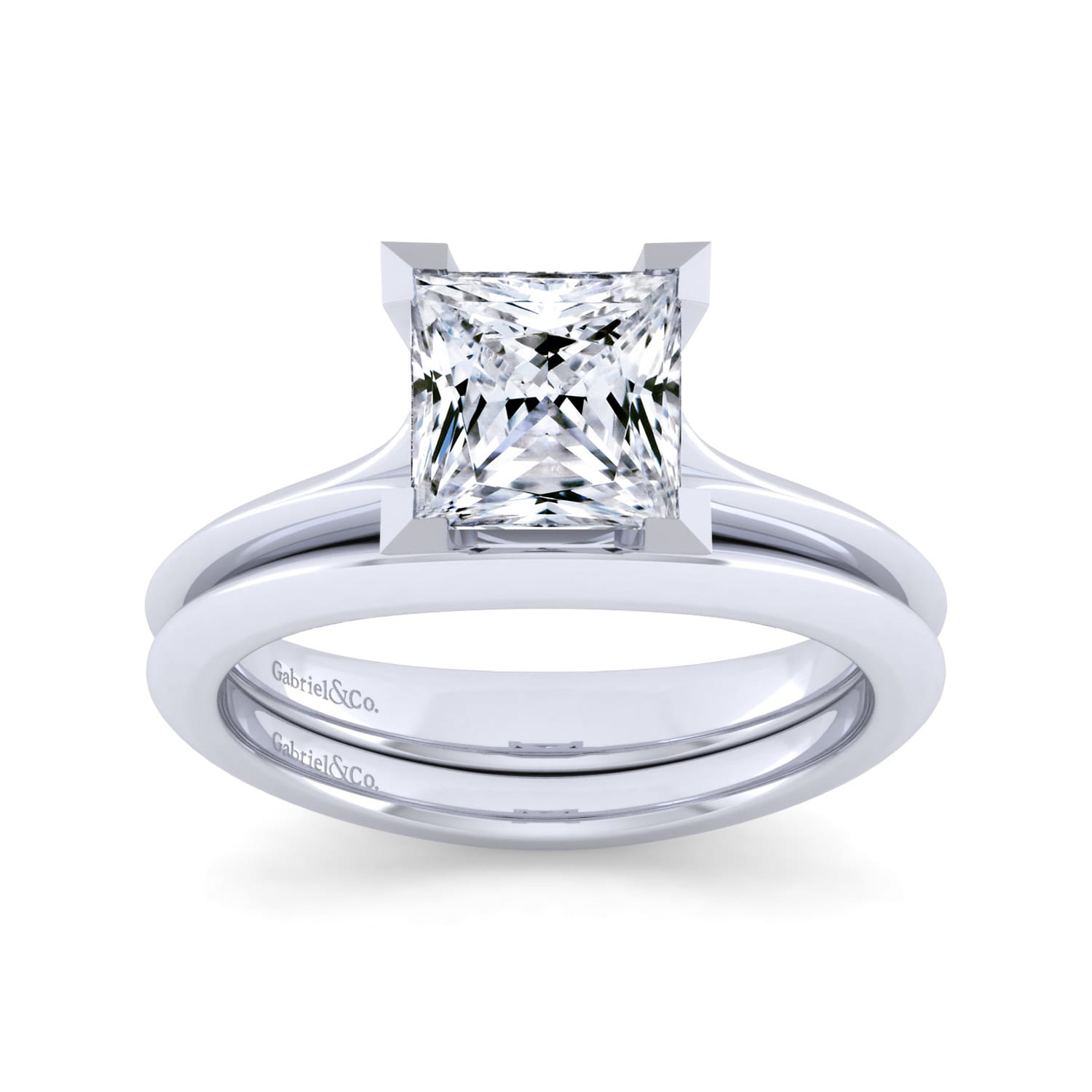 14K White Gold Matching Wedding Band - Shot 3