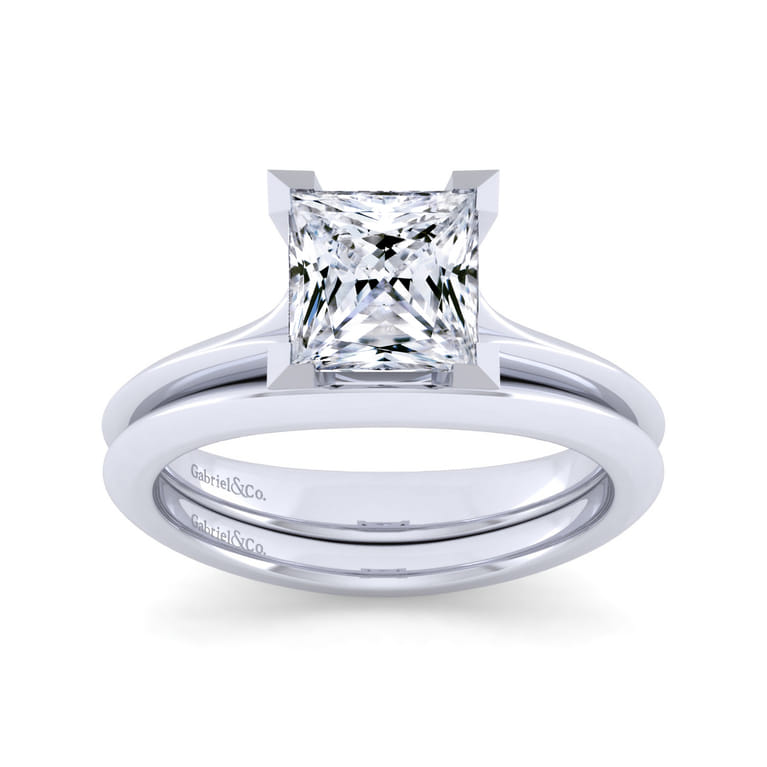 14K White Gold Matching Wedding Band - Shot 3