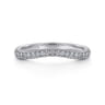 14K White Gold Matching Wedding Band - 0.09 ct