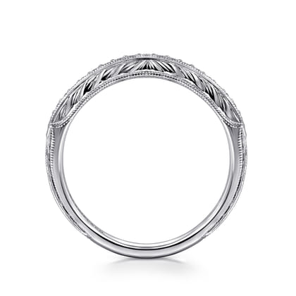 14K White Gold Matching Wedding Band