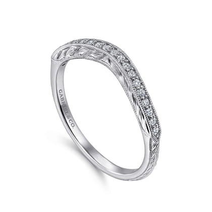 14K White Gold Matching Wedding Band