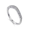 14K White Gold Matching Wedding Band - 0.09 ct