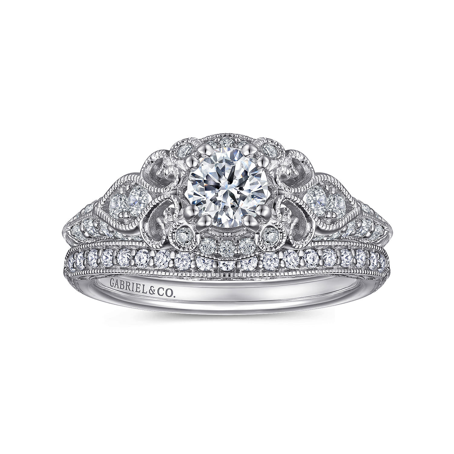 14K White Gold Matching Wedding Band - 0.09 ct - Shot 4