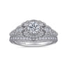 14K White Gold Matching Wedding Band - 0.09 ct