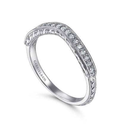 14K White Gold  Matching Wedding Band