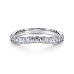 14K White Gold Matching Wedding Band